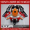 Honda CBR250RR MC19 1988-1989 CBR 250RR 88 89 112HC.13 CBR250 RR CC 1988 1989 Bodywork CBR 250CC 88-89 OEM 페어링 키트 repsol 오렌지