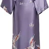 Cetim mulheres noivas vestígios de casamento sleepwear casual casual rayon longo nightgown kimono roupão de banho