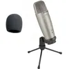 Microfono a condensatore da studio USB Samson C01U Pro con monitoraggio in tempo reale della trasmissione del microfono a condensatore a diaframma largo