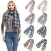 Wholele Custom Fashion Herbst Winter Weiche Polyter Schal Ladi Scarv Schals Stilvolle Warme Plaid Quaste Schal Für Frauen