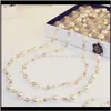 Lyxsmycken Kvinnor Designer Full Pearl With Flower Double Sweater Chains Elegant Long For Girl Gift Mewtd Pendant Nu2R45688285
