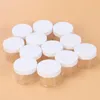 Packing Bottles 12 Pcs Empty Clear Plastic Slime Favor Jars Widemouth Refillable Containers With Lids For Crafts Cosmetics Lotion7153496