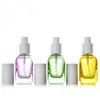 Bouteille de parfum d'huile essentielle en verre vide coloré contenants cosmétiques de taille de voyage en gros avec pulvérisateur/compte-gouttes de pipette/pompe de lotion 10 ml 20 ml 40 ml