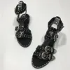 Kadın Sandalet Yaz Toka Toe Ayak Bileği Wrap Toe Açık Metal Arka Kayış Düz Topuklu Bayan Ayakkabı Sandalet Kadınlar için 2020 Wenshet