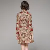 Robe de Boutique pour filles, manches longues, avec nœud, haut de gamme, tendance, robes de soirée, de bureau, nouvelle collection automne 2021