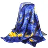 dark blue silk scarf
