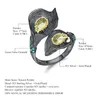 Pierścienie klastra balet klejnot Calla lilia liść 1.25c naturalny perydot ręcznie robiony projekt 925 srebrny pierścień srebrny dla kobiet bijoux