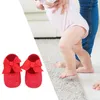 İlk Walkers 1 Çift Prewalker Ayakkabı Ilmek Tasarım Kaymaz Cilt Dostu Bebek Kız Beşik Ayakkabı Bahar Unisex Kapalı Toe Sandalet Walker