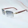 Okulary przeciwsłoneczne Męskie bezbarwne drewniane letnie odcienie kolor pragnięty drewno Klasyczny okulary dla kobiet gafas de sol francuski