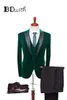 Herenpakken Blazers Est Navy Men Pak Custom Made Made Collar Twee Knopen Slim Fit Three Pieces Jacket voor bruiloft Tuxedos formeel