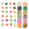 12 Grille Mélange De Fruits Polymère Flocons D'argile Molle Pour Nail Art Résine Époxy UV Moule En Silicone Flocons Slime Remplissage Faire Des Pinces À Épiler DIY