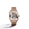 Wysokiej jakości zegarek Man Classic Quartz Ruch Mężczyzny Zatrzymuje projektanta Bransoletka ze stali nierdzewnej Nowa przybysze na rękę Szkielet Prezent 299L