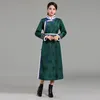 Ethnic Clothing Mongolian Style Gown Tang Suit Winter Clothes Women's Cheongsam Cotton-Padded Robe Fleece Lined Padded Warm Asian Costume