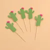 Autres Fêtes Fête Fournitures 10pcs Cupcake Toppers Gâteau Picks Decoraiton pour Anniversaire Hawaii Luau (Vert clair)