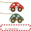 Ornements de Noël avec des trous pour les enfants DIY Artisanat Centres de table Décorations suspendues de vacances Mignonne petite voiture et étoile Arbre de Noël DecorT2I52860