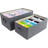 Clothing Storage Boxes organizer Polyester Fabric Clear Baskets Containers Bins Clothes toys books Organizer 211102