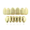 Heren Goud Zilver Tanden Grillz 6 Topbodem Faux Dental Tand Grills voor Dames Hip Hop Rapper Body Party Sieraden Gift