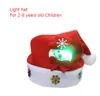 뜨거운 빨간색 자식 LED 크리스마스 조명 모자 산타 클로스 순록이 눈사람 Xmas 선물 캡 밤 램프 조명 장식