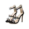 Women Shoes Fashion Show Models Luxury Star Rhinestone Stiletto Super High Heels Nightclub Sandals No.197