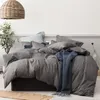 Yatak Setleri Stil Pamuk İplik Boyalı Yıkanmış Dört Parça Takım