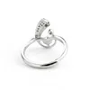 Jewellery Settings 925 Sterling Silver Adjustable Ring Base with Pin Cup for Attaching Pearls 5 Pieces2124967