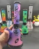 Bang en verre de 10 pouces Couleur mixte Yeux violets Pipe à eau pour fumer Bécher Bongs Ice Ash Catcher Dab Oil Rigs Heady Glass Bowl Downstem