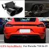 Car Styling doppio tubo di scarico nero per Porsche 718 Cayman Boxster punte posteriori cromate