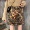 WERUERUYU Women Leather Suede Pencil Skirts Short Sexy Party Wear Mini Skirts Slim Outwear For Women 210608