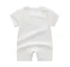 Zomer Baby Jongens Meisjes Korte Mouw Rompertjes Letters Gedrukt Baby Katoen Cartoon Beer Jumpsuit Leuke Peuter Onesies Kinderen Romper