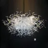 Modern amerikansk stil lampor transparent färg handblåst glas ljuskronor ljus 32 * 24 inches kedja hängande belysningar för hem dekoration hängande lampa
