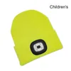 子供のヘッドライトキャップ4 LEDの夜の照明ビーニー帽子ライトUSB充電式高輝度超軟質衣類のサイクリングキャップマスク