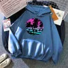 Retro Plaża Drukuj Bluzy Człowiek Oversize Fleece Pocket Pullover Mężczyzna Wygodne Moda Hip Hop Oversize Męskie Bluzy H1227