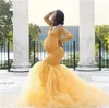 写真撮影妊娠中の女性ドレス787 S2のためのレースの肩のない妊娠のドレスの写真撮影長袖メッシュマテリアルマキシガウン