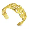 Manschettband Antik guld / silver färg manschett Bangle armband för man kvinna mode rostfritt stål unisex smycken Q0717