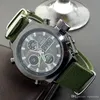 montres de sport d'alpinisme multifonctionnelles dominatrice étanche forme masculine quartz montre militaire en nylon tactique LED plongée 50M 269c