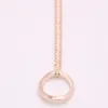 Geometric simple circle pendant necklace Arc design necklaces for women wholesale