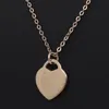 Pendant Necklaces Fashion Luxury Love Necklace Women Paragraph Clavicle Gold Peach Heart Fine Jewelry