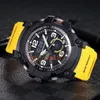 2PCS Model Wodoodporne męskie na rękę na rękę Dual Dual Dual Down GMT Digital LED RELOJ HOMBRE Army Watter Watch Relogio MA267D