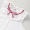 Clothing Sets Girl Summer Set Sleeveless T-shirt+Print Bow Skirt 2Pcs For Kids Costume Suit Baby Clothes Outfits JYF