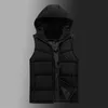 -vente de gilet d'hiver pour hommes chaud à capuche gilet décontracté vestes sans manches épaissir Parkas 6XL 210923