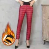 Winter Women Down Pants Plus Size Velvet Trousers Thickening Slim Thermal Female Warm Trousers High Waist Straight Cotton Pant 211216