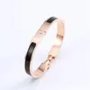 Fashion Bangle 8mm Stainless Steel Charm Bracelets Women Luxury Jewelry Designer Bangles Orange Color Enamel Gift For Lover2558