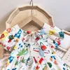 New Cute Toddler Baby Girl Floral Clothes Dress Summer Casual Cute Rainbow Cloud Party Brief Dresses 1-6Y Q0716