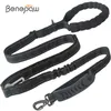 BenEPAW 4-IN-1 Multifunction Heavy Duty Duty Cachorrinho Cinto de Assento de Carro Reflexivo Choque Absorbando Bungee Pet Coleira Controle de Tráfego 211006