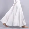 falda larga de algodón de cintura alta