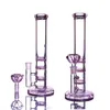 11 inch Hoge Bong Waterpijpen 3 lagen Perc Percolator Water Bongs Rookpijpen Waskolf Dabber Heady Rigs Met 14mm Kom