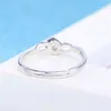 Bague élégante en Zircon incrusté de Style «amour entrelacé» pour femmes, Style ouvert, réglable, bijoux à la mode, cadeaux d'amoureux, R0196 G1125