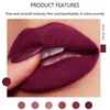 6 stks / set matte lipstick lippen glans lichtgewicht langdurige waterdichte fluwelen lipsticks set Nourish hydraterende professionele lip make-up