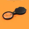 10X Microscope Foldable PU Material Reading Mini Magnifiers Portable Jewelry Loupe Magnifying Glass Lens Pocket Magnifier