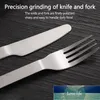 25 # 3 قطعة / المجموعة السفر السكاكين المحمولة السكاكين مربع المقاوم للصدأ سكين شوكة ملعقة المائدة مجموعات المطبخ أدوات المائدة VIP دروبشيب